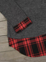 Load image into Gallery viewer, Women&#39;s Christmas Tree Wonderful Time Plaid Paneling Sweatshirt
