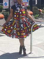 Load image into Gallery viewer, Women&#39;s Elegant African Ankara Print High Waist Skirt
