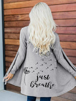 Load image into Gallery viewer, Women&#39;s Just Breathe Dandelion Print Cardigan

