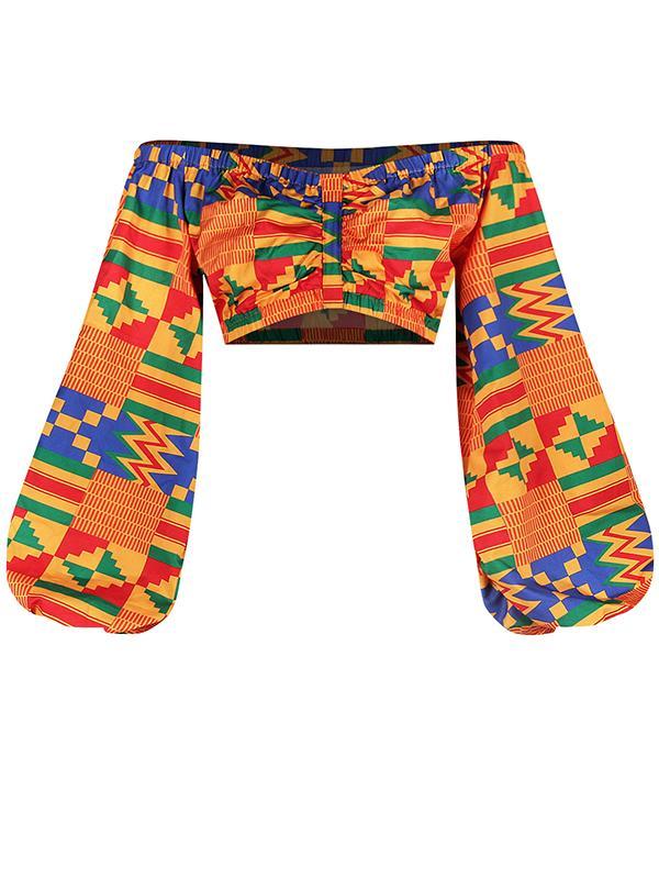 Fashion African Printed Long Sleeve Suits