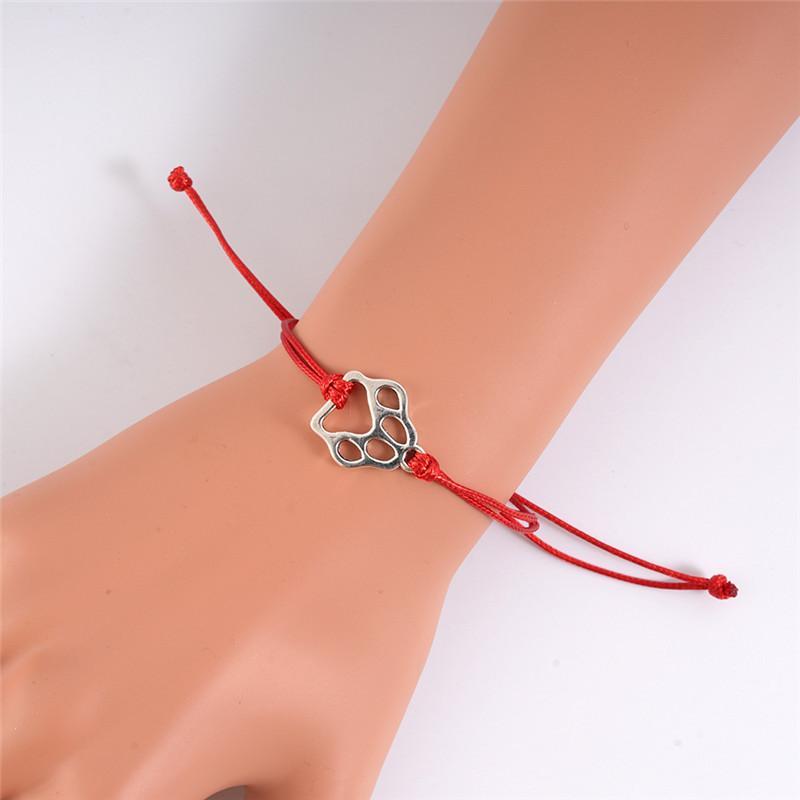 Ladies adjustable bracelet with DOG paw pattern