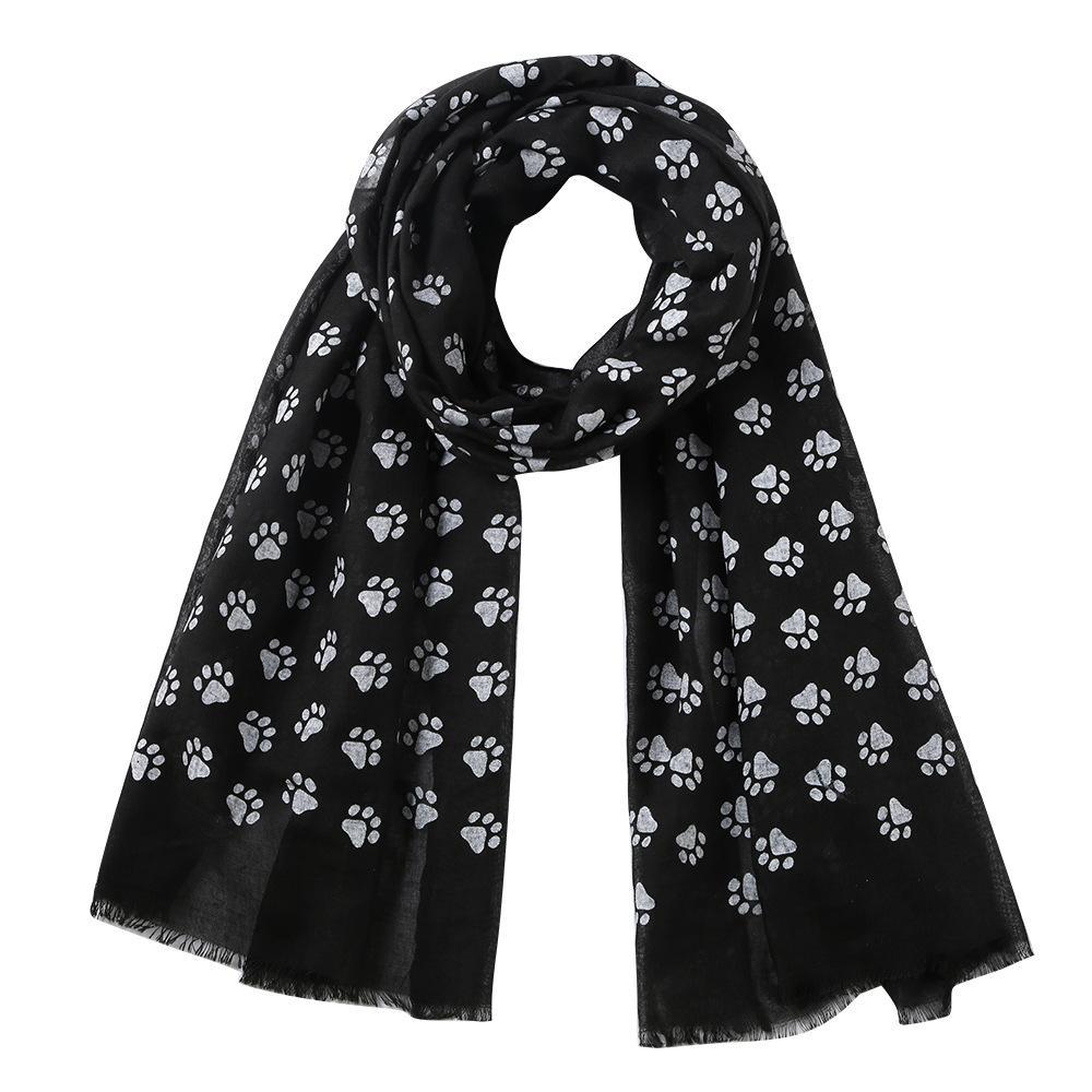 Cute dog paw print scarf