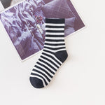 Load image into Gallery viewer, Women&#39;s Black and white cow striped black all-match sports stockings
