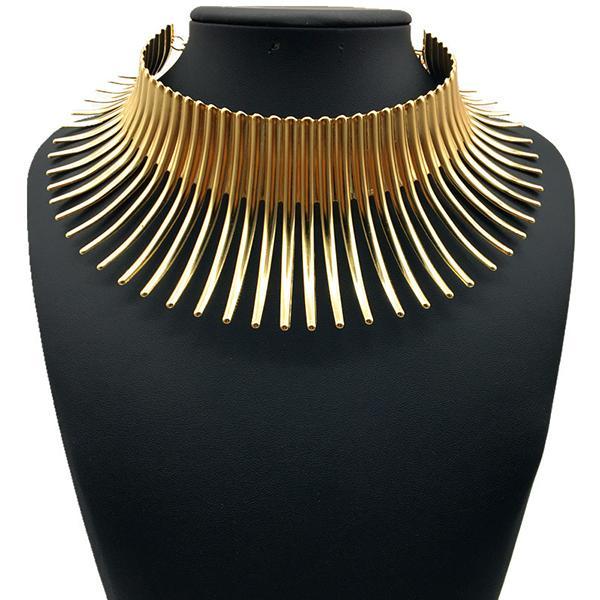 Exaggerated Metal Flowering Collar