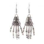 Load image into Gallery viewer, Halloween skull palm earrings
