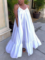 Load image into Gallery viewer, Sexy Solid Color Suspender Dress
