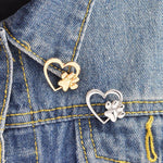Load image into Gallery viewer, Love dog paw collar Brooch
