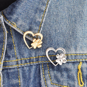 Love dog paw collar Brooch