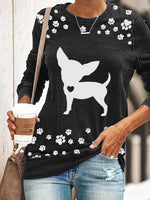 Load image into Gallery viewer, Cute dog paw print long sleeve sweatshirt
