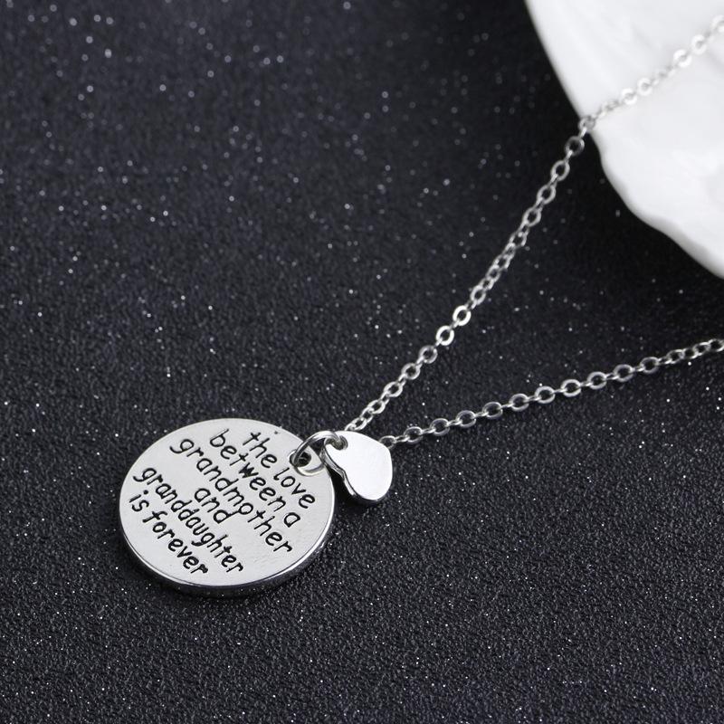"The love between a grandmother and granddaughter is forever" Necklace