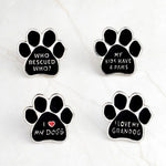 Load image into Gallery viewer, I love my dogs dog paw Brooch

