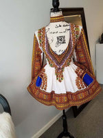 Load image into Gallery viewer, Ladies Elegant African Ankara Print Deep V-neck Sexy Dress
