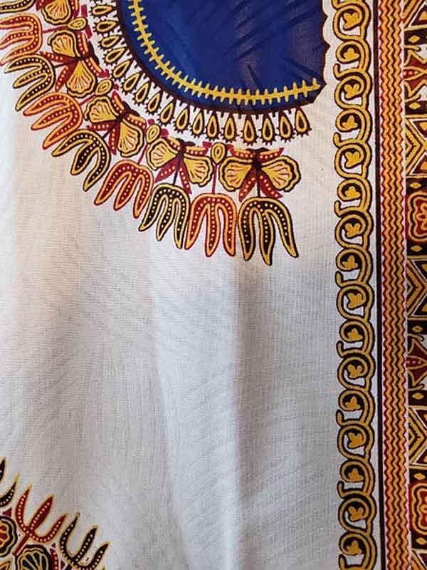 Ladies Elegant African Ankara Print Deep V-neck Sexy Dress