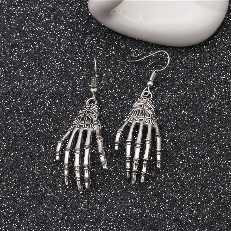 Halloween skull palm earrings
