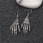 Load image into Gallery viewer, Halloween skull palm earrings
