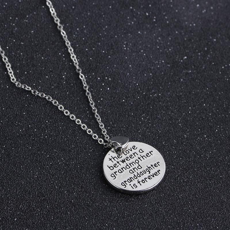 "The love between a grandmother and granddaughter is forever" Necklace