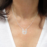 Load image into Gallery viewer, Simple lady Horse girl clavicle chain stainless steel horseshoe pendant necklace
