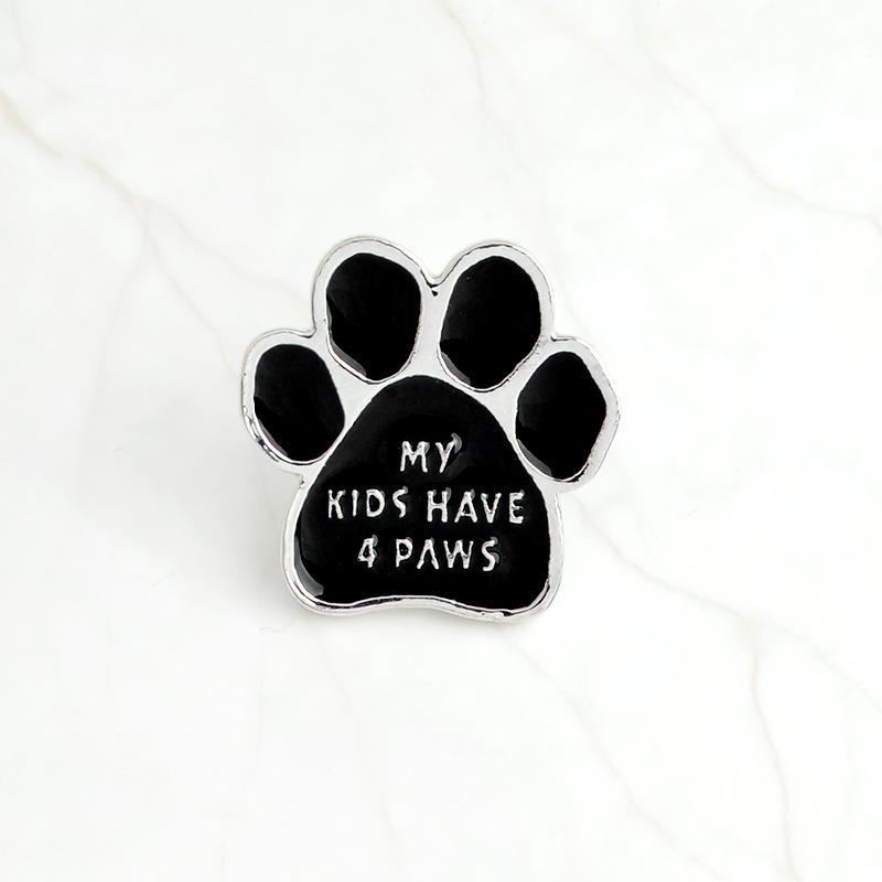 I love my dogs dog paw Brooch