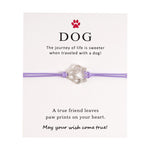 Load image into Gallery viewer, Ladies adjustable bracelet with DOG paw pattern
