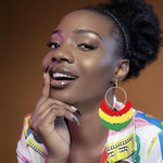 Load image into Gallery viewer, African Exaggerated Tassel Multilayer Wooden Earrings
