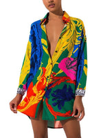 Load image into Gallery viewer, Printed loose long sleeve shirt
