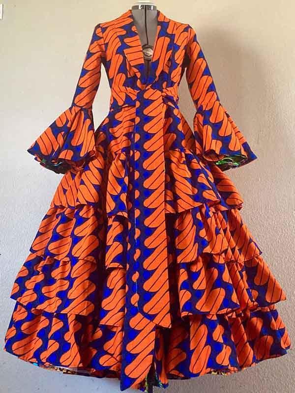 Women's African Print Dress