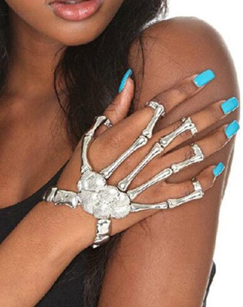 Halloween Skull Skeleton Hand Bracelet