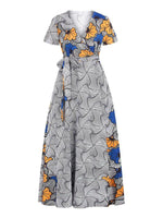 Load image into Gallery viewer, Ethnic Print V-neck Short Sleeve Dress
