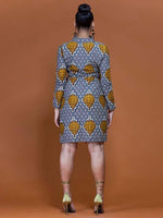 Load image into Gallery viewer, Women&#39;s ethnic print waist tie dress

