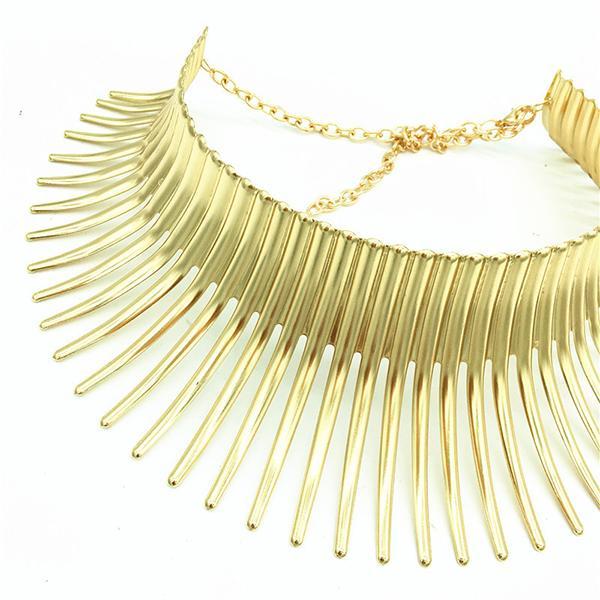 Exaggerated Metal Flowering Collar