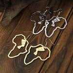 Load image into Gallery viewer, Women&#39;s African Ethnic Style Golden Egyptian Queen Hollow Portrait Earrings
