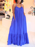 Load image into Gallery viewer, Sexy Solid Color Suspender Dress
