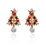 Load image into Gallery viewer, Christmas Ornaments Diamond Christmas Tree Earrings
