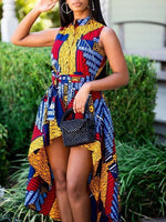 Load image into Gallery viewer, Women&#39;s Printed Sleeveless Irregular Hem Top
