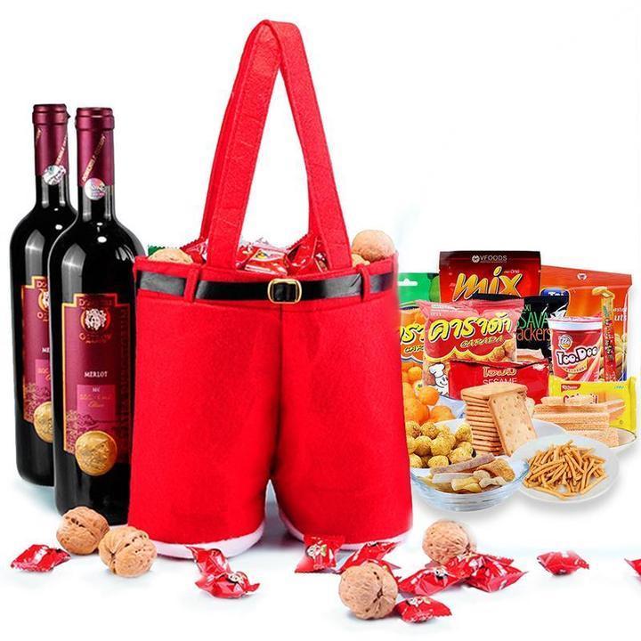 Christmas Santa Claus Pants Gift Bag