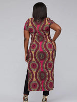 Load image into Gallery viewer, Women&#39;s Ethnic Split Short Sleeve Zipper Top
