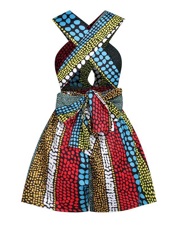 Women's printed DIY multi-wear jumpsuit