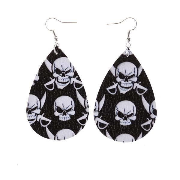 Halloween pattern drop earrings