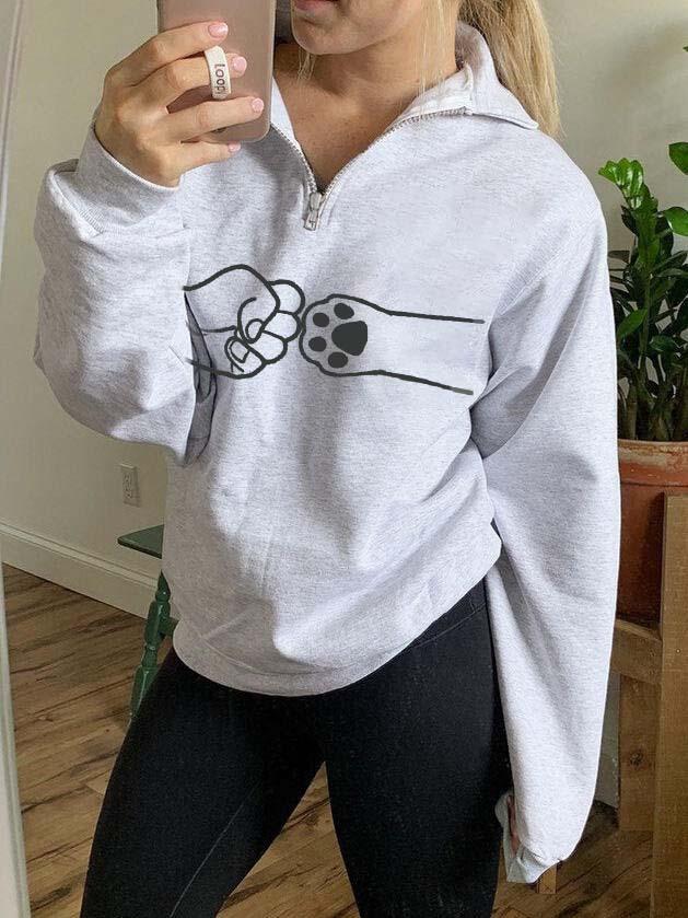 Ladies Fist and Dog Paw Sweatshirt