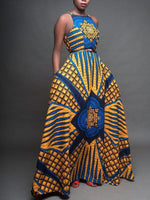 Load image into Gallery viewer, Women&#39;s Round Neck Sleeveless Ethnic Print Dress
