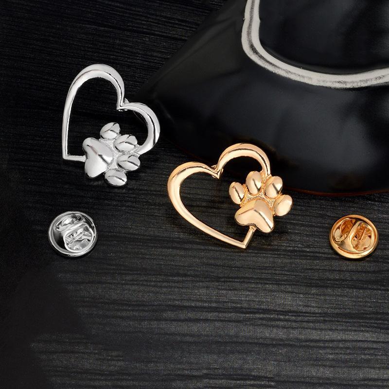 Love dog paw collar Brooch