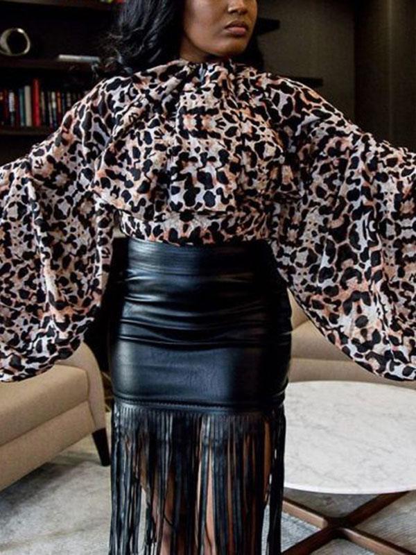 Fashion casual leopard print shirt