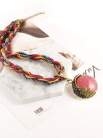 Load image into Gallery viewer, Bohemian Necklace Ethnic Style Rice Beads Weave Retro Necklace Sweater Chain
