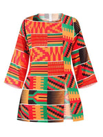 Load image into Gallery viewer, Ethnic Zipper Round Neck Mid-length Split Top
