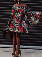 Load image into Gallery viewer, Women&#39;s Ethnic Printed Long-sleeved Dress
