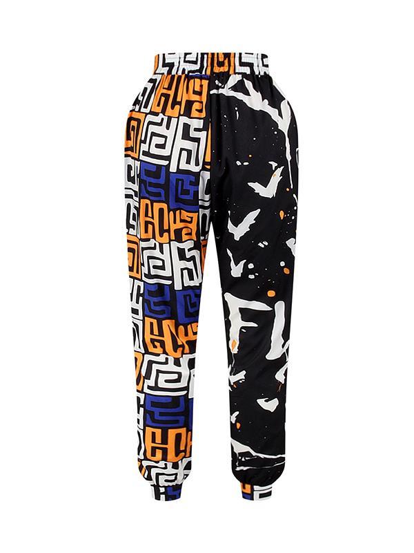 Casual high waist zipper trousers