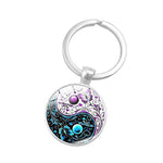 Load image into Gallery viewer, Dog Footprint Glass Pendant Keychain
