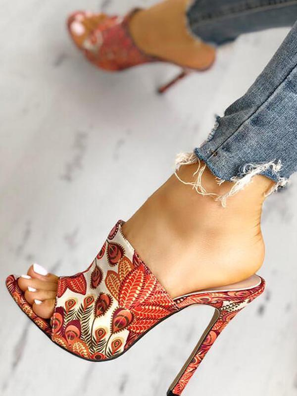 Ladies Print High Heels