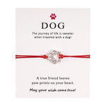 Load image into Gallery viewer, Ladies adjustable bracelet with DOG paw pattern
