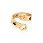 Load image into Gallery viewer, Women&#39;s dog paw &quot;I will love you forever&quot; printed ring
